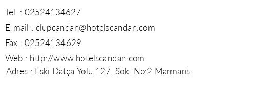 Club Candan telefon numaralar, faks, e-mail, posta adresi ve iletiim bilgileri